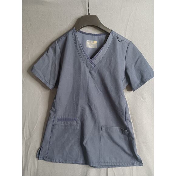 Maevn Matrix Scrub Top‎ Size Small Heather Navy - Picture 1 of 3